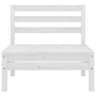 Градински средни дивани, 2 бр, бели, бор масив