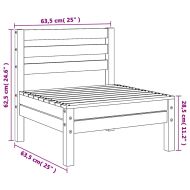 Градински средни дивани, 2 бр, бели, бор масив