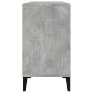 Шкаф за мивка, бетонно сиво, 80x33x60 см, инженерно дърво