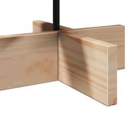 Дървена коледна елха за декорация 60 см масивно чамово дърво