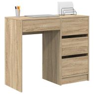 Бюро с чекмедже Сонома дъб 90 x 37.5 x 75 см Инженерно дърво