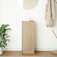 Сайдборд, дъб сонома, 29,5x34x76 см, инженерно дърво