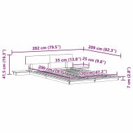 Рамка за легло Бяло 120 x 200 cm Дърво