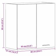 Висящ шкаф Lyon Черния дъб 60 x 31 x 60 см Инженерно дърво