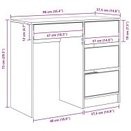 Бюро с чекмедже Дъб 90 x 37.5 x 75 см Инженерно дърво