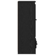 Висок шкаф с чекмедже 3 pcs Черния дъб Инженерно дърво