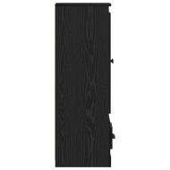 Висок шкаф с чекмедже 3 pcs Черния дъб Инженерно дърво