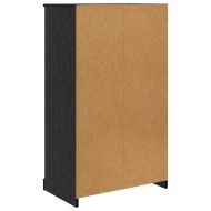 Висок шкаф с чекмедже 3 pcs Черния дъб Инженерно дърво