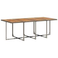 Градински трапезен комплект 9 части с възглавници сив полиратан