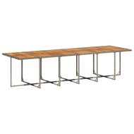 Градински комплект с възглавници 17 части полиратан сив