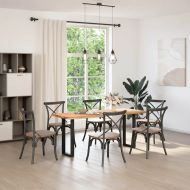 Крака за конзолна маса, U-образни, 2 бр., черни, 38 x (72-73) см, стомана