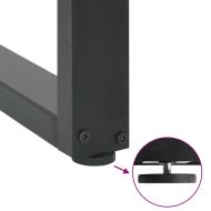 Крака за конзолна маса, U-образни, 2 бр., антрацит, 38 x (72-73) см, стомана