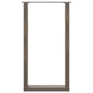 Крака за бар маса, U-образни, 2 бр., естествена стомана, 40 x (90-91) см, стомана