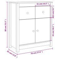 Сайдборд, 70x35x80 см, бор масив