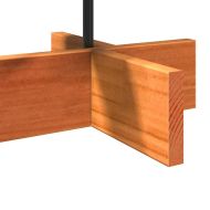 Дървена коледна елха за декорация восъчнокафяв 60 см бор масив