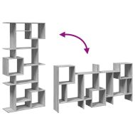 Библиотека, сив сонома, 92x29x188 см, инженерно дърво