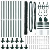 Стълб за ограда. Зелен 25 x 1,4 м (мрежа 36 мм) Стомана и PVC