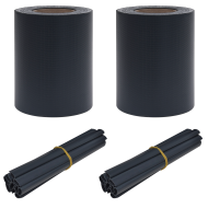 Градински екрани за уединение 2 pcs Тъмен сив 35 x 0,19 m ПВЦ