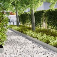 Ограда за трева 50 pcs Сребрист 100 x 0.05 x 20 см