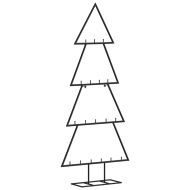 Метална коледна елха за декорация черна 90 см