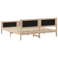 Рамка за легло с таблото Черно 200 x 200 cm текстил