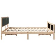 Рамка за легло с таблото Тъмен сив 180 x 200 cm текстил