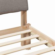 Рамка на леглото Кафяво и таупе 180 x 200 cm Борово дърво масив