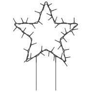 Коледни светещи украси звезди с шипове, 3 бр, 50 LED, 29 см