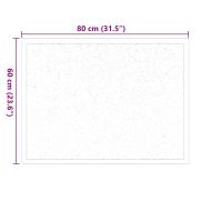 Мат за врата Черно 60 x 80 x 1,2 см Тедди плат