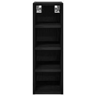 Висящ шкаф с рафт Черен дъб 20 x 29,5 x 60 см Инженерно дърво
