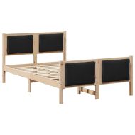 Рамка за легло с таблото Черно 120 x 200 cm текстил