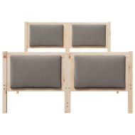 Рамка за легло с таблото Таупе 120 x 200 cm текстил