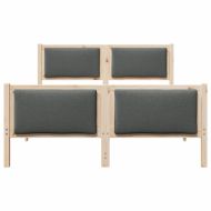 Рамка за легло с таблото Тъмен сив 135 x 190 cm текстил