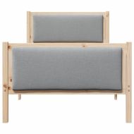 Рамка за легло с таблото Светлосиво 100 x 200 cm текстил