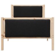 Рамка за легло с таблото Черно 100 x 200 cm текстил