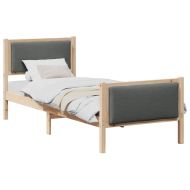 Рамка за легло с таблото Тъмен сив 80 x 200 cm текстил
