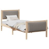 Рамка за легло с таблото Таупе 75 x 190 cm текстил