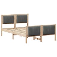 Рамка на леглото с таблото кафяво и тъмносиво 120 x 200 cm