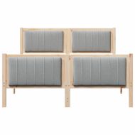 Рамка на леглото с таблото Кафяв и светло сив 135 x 190 cm