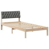 Рамка на леглото с таблото кафяво и тъмносиво 90 x 200 cm