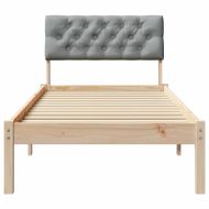 Рамка на леглото с таблото Кафяв и светло сив 80 x 200 cm