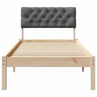 Рамка на леглото с таблото кафяво и тъмносиво 80 x 200 cm