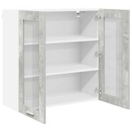 Висящ шкаф Циментено сиво 80 x 31 x 80 см Инженерна дървесина