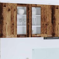 Висящ шкаф с врата Старо дърво 80 x 31 x 80 см Инженерно дърво