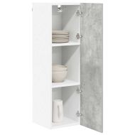 Висящ шкаф Циментено сиво 30 x 31 x 100 см Инженерно дърво