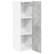 Висящ шкаф Циментено сиво 30 x 31 x 100 см Инженерно дърво