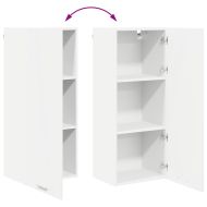 Висящ шкаф със съхранение Бяло 40 x 31 x 100 см Инженерно дърво