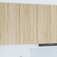 Висящ шкаф Сонома дъб и бяло 50 x 31 x 100 см Инженерно дърво