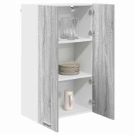 Висящ шкаф с врата Сив Сонома 60 x 31 x 100 см Инженерно дърво