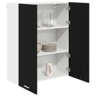 Висящ шкаф с врата Черния дъб 80 x 31 x 100 см Инженерно дърво